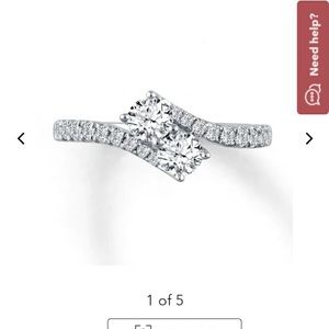 1 ct tw 14k white gold diamond ring